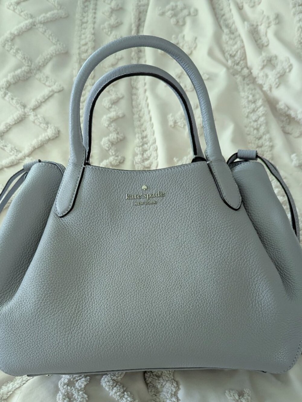 Kate Spade Dumpling Satchel in color Mountain Grey Size Large